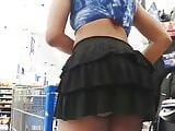 NuttBubble Ebony upskirt in Tiny Miniskirt