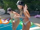 Vanessa Hudgens and Stella Hudgens in bikinis on TikTok