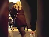 BBW in short skirt and black pantyhose