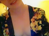 girl with superman bra has cybersex with her bf on skype