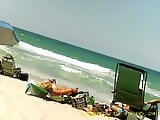Nude Blonde Sunbathing at Playalinda Beach