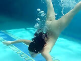 Jessica Lincoln small tatted Russian teen in the pool