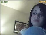stickam girl using toy and rubbing