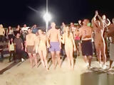 Fraternity games taking place in beach