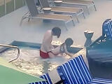 couple fucking in hotel pool